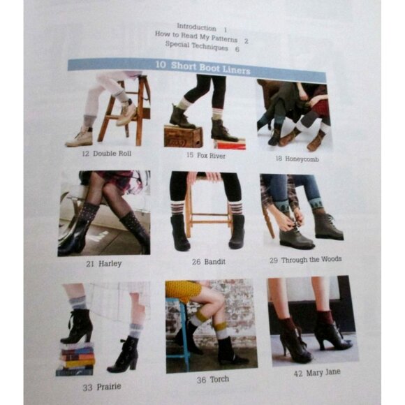 Dress-to-Impress Knitted Boot Cuffs & Leg Warmers by Pam Powers 25 Fun to Wear - Picture 3 of 4